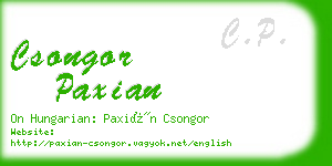 csongor paxian business card